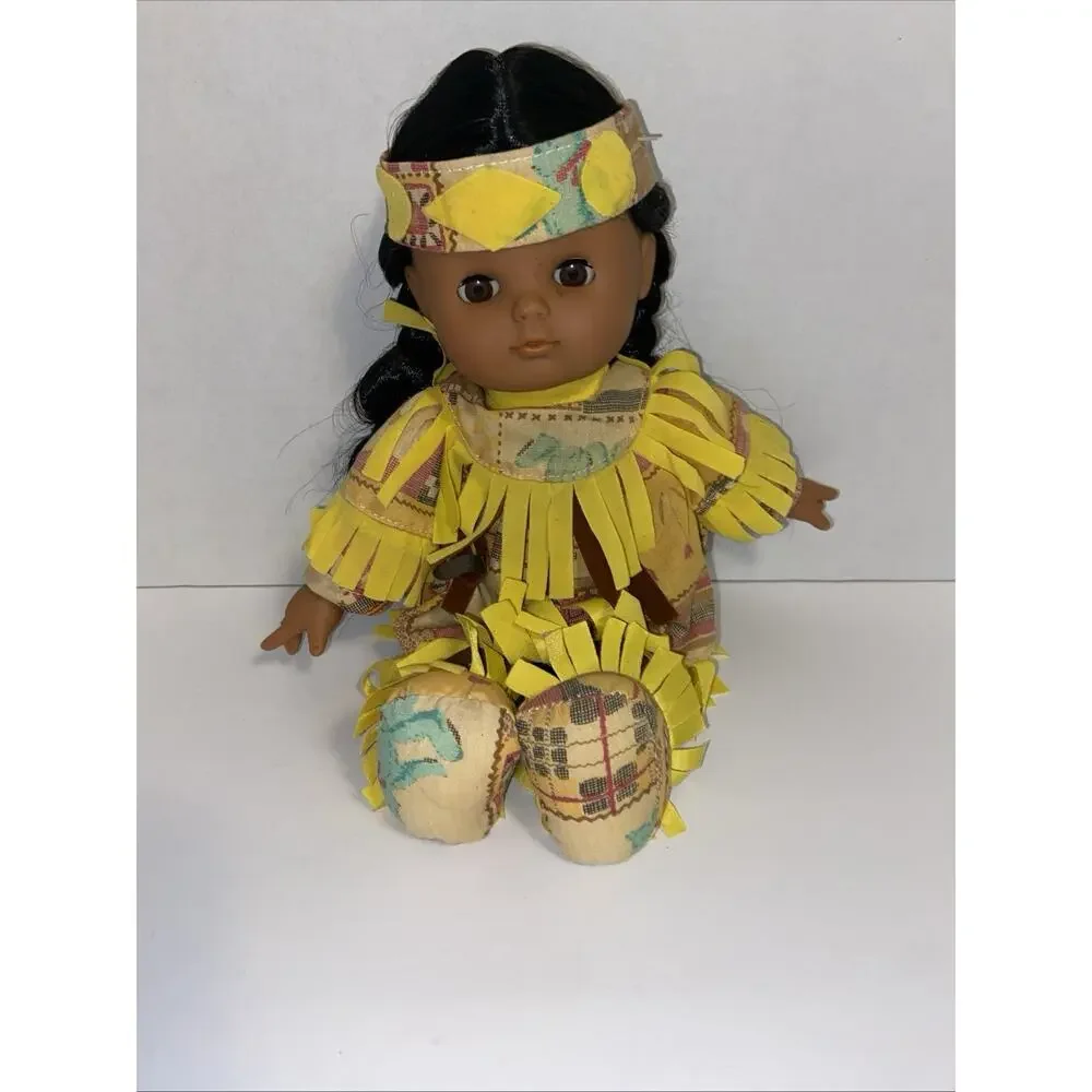 GI-GO Toys Vinyl Cloth Native American Indian Doll. 12